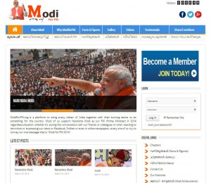 Modi for PM - Kerala Website